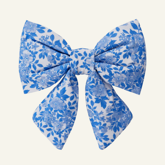 Blue Roses Spring Bow