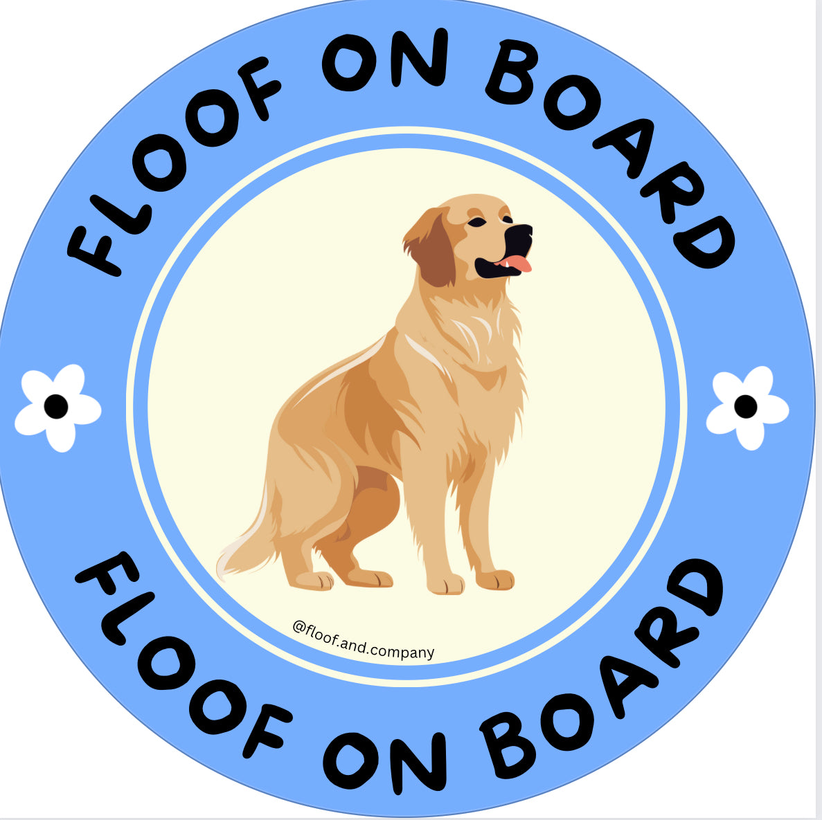 Floof On Board Car Sticker