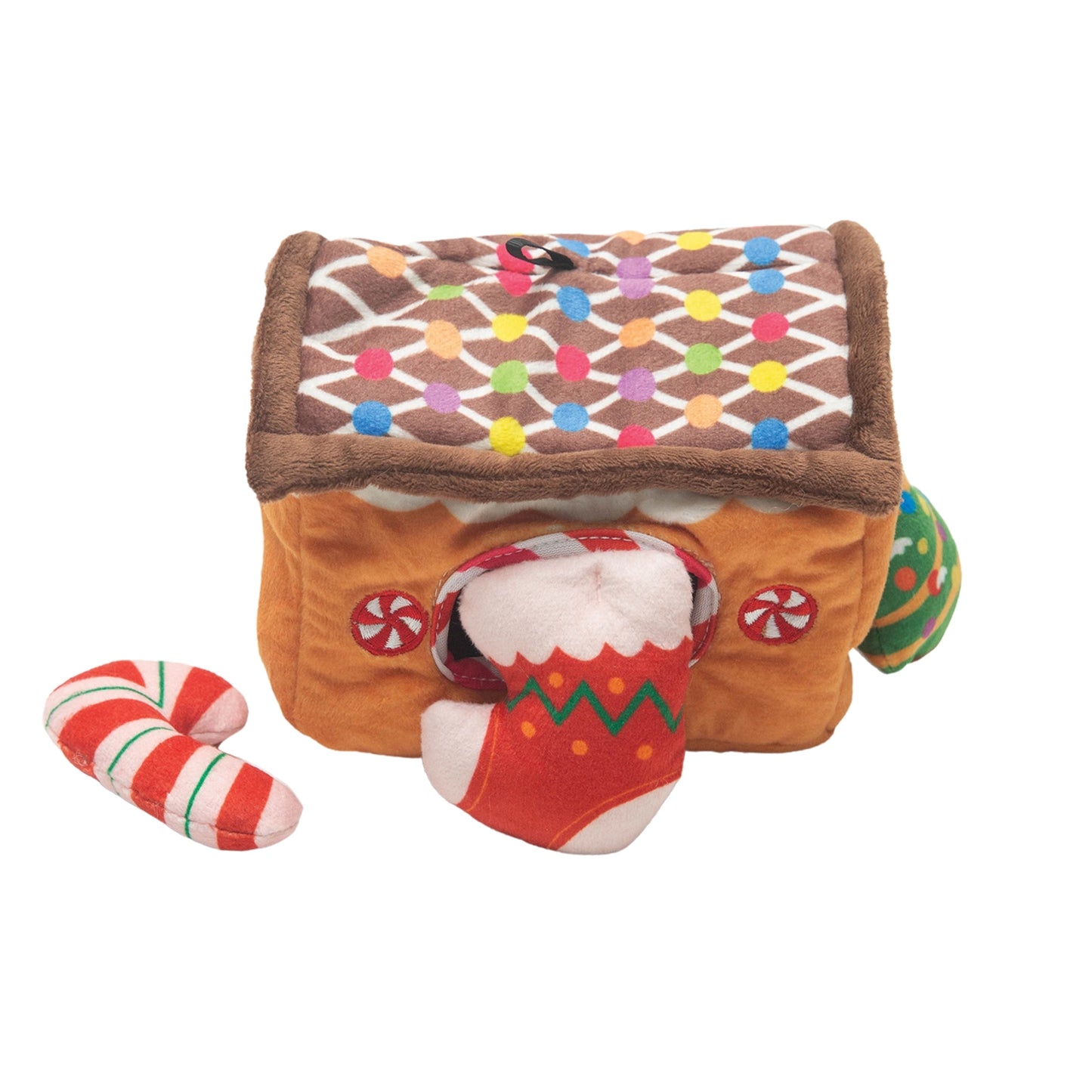 Hide & Seek - Gingerbread House Dog Toy