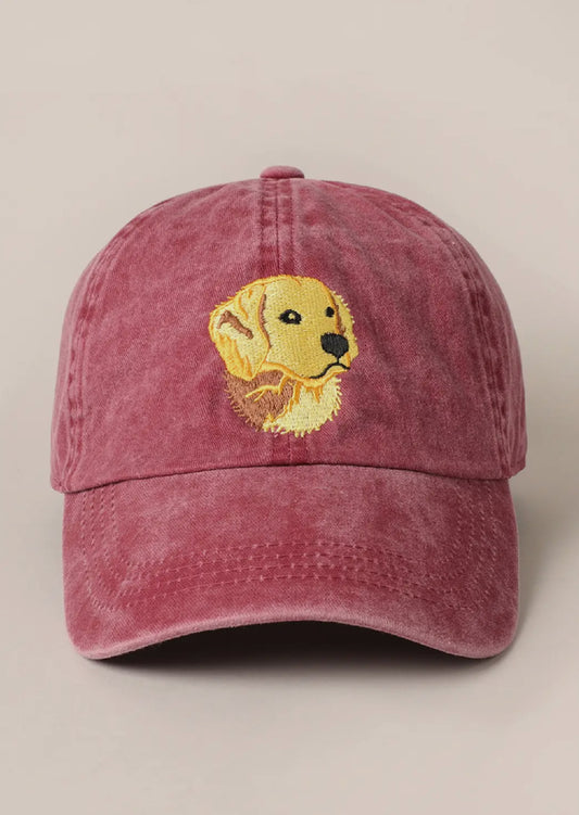 Golden Retriever Embroidered Baseball Cap