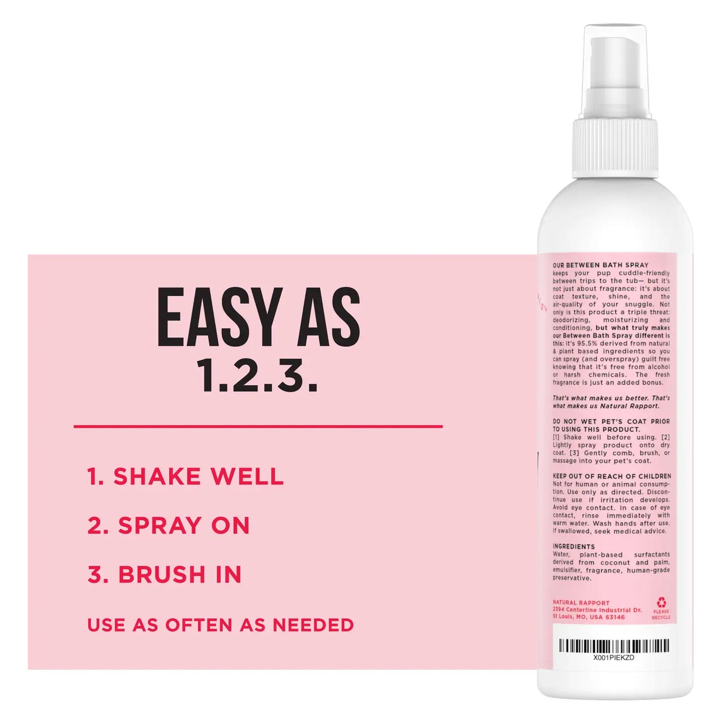 The Only Between Bath Spray Dogs Need - Female Scent  3 ounce